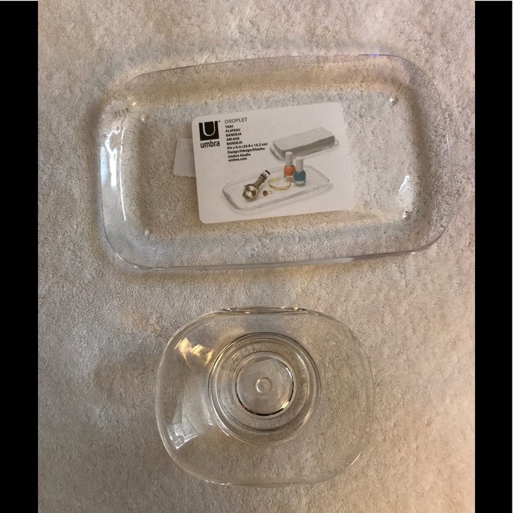 Acrylic tray and soap dish